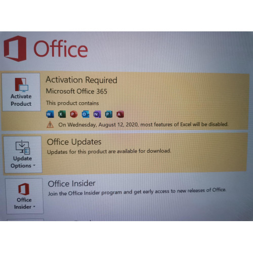 Активація Microsoft Office