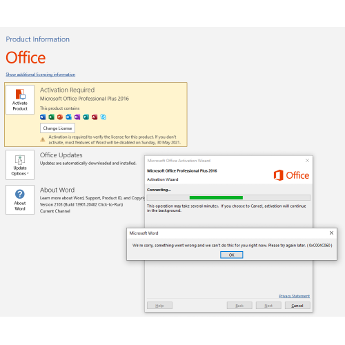 Активація Microsoft Office